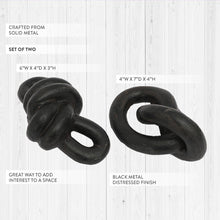 Load image into Gallery viewer, Chunky Metal Knot Decor, Set of 2