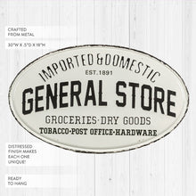 Carregar imagem no visualizador da galeria, Distressed Metal General Store Sign