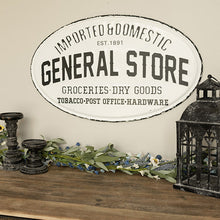 Carregar imagem no visualizador da galeria, Distressed Metal General Store Sign
