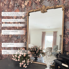 Carregar imagem no visualizador da galeria, Ornate Golden Floral Rectangular Mirror