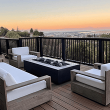 Carregar imagem no visualizador da galeria, Modern Blaze Lumera Linear Concrete Fire Pit Table