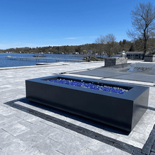 Carregar imagem no visualizador da galeria, Modern Blaze Lumera Linear Concrete Fire Pit Table