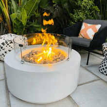 Carregar imagem no visualizador da galeria, Modern Blaze Oblica Round Concrete Fire Pit Table