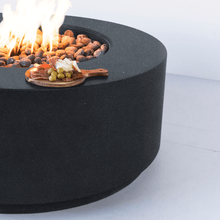 Carregar imagem no visualizador da galeria, Modern Blaze Oblica Round Concrete Fire Pit Table