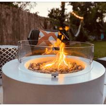 Carregar imagem no visualizador da galeria, Modern Blaze Oblica Round Concrete Fire Pit Table