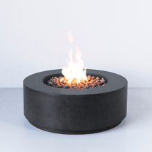 Carregar imagem no visualizador da galeria, Modern Blaze Oblica Round Concrete Fire Pit Table