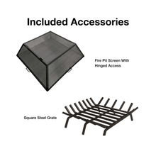 Load image into Gallery viewer, Modern Blaze Square Steel Fire Pit