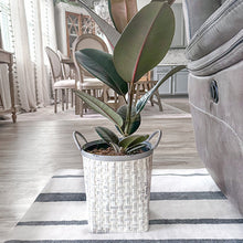 Load image into Gallery viewer, Whitewashed Woven Metal Baskets, Set of 2