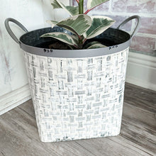 Load image into Gallery viewer, Whitewashed Woven Metal Baskets, Set of 2