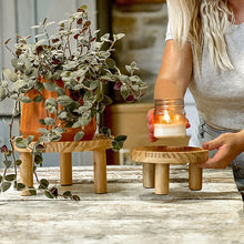 Carregar imagem no visualizador da galeria, Pine Wood Risers, Set of Two