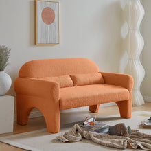 Carregar imagem no visualizador da galeria, Modern Lambs Wool Fabric Loveseat for Living Room