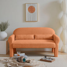 Carregar imagem no visualizador da galeria, Modern Lambs Wool Fabric Loveseat for Living Room