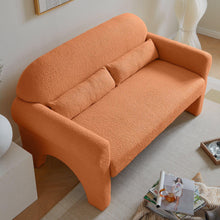 Carregar imagem no visualizador da galeria, Modern Lambs Wool Fabric Loveseat for Living Room