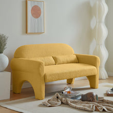 Carregar imagem no visualizador da galeria, Modern Lambs Wool Fabric Loveseat for Living Room