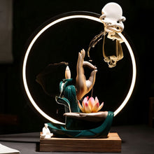 Load image into Gallery viewer, Moonlit Incense Burner Table Lamp