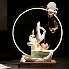 Load image into Gallery viewer, Moonlit Incense Burner Table Lamp