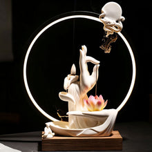 Load image into Gallery viewer, Moonlit Incense Burner Table Lamp