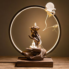 Load image into Gallery viewer, Moonlit Incense Burner Table Lamp