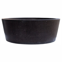 Load image into Gallery viewer, Black Andesite Natural Stone Tapered Above Vanity Bathroom Sink Honed/Matte (D)16" (H)6"