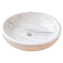Carregar imagem no visualizador da galeria, Calacatta White Marble Vessel Above Vanity Bathroom Sink Polished (D)19" (H)6"