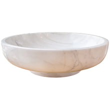 Carregar imagem no visualizador da galeria, Calacatta White Marble Vessel Above Vanity Bathroom Sink Polished (D)19" (H)6"