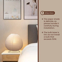 Carregar imagem no visualizador da galeria, Nogy Mini Paper Lamp • Rice Paper Table Lamp (Mini)