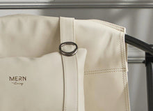 Cargar imagen en el visor de la galería, Faux Leather Folding Chair Metal Frame Off White