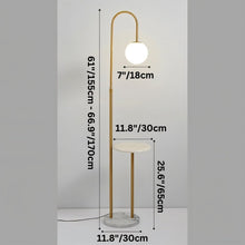 Carregar imagem no visualizador da galeria, Okul Floor Lamp With Smart Side Table