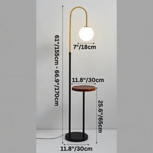 Carregar imagem no visualizador da galeria, Okul Floor Lamp With Smart Side Table