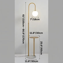 Carregar imagem no visualizador da galeria, Okul Floor Lamp With Smart Side Table
