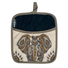 Load image into Gallery viewer, Elephant Boho Oven Mitts And Potholder Set