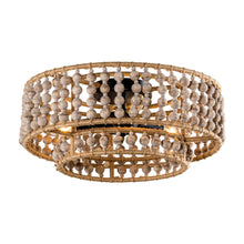 Carregar imagem no visualizador da galeria, Farmhouse 3-Light Wood Beaded Flush Mount Ceiling Lights