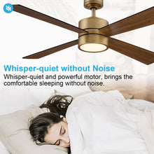 Carregar imagem no visualizador da galeria, 52" Bucholz Industrial Ceiling Fan with Dimmable LED Light