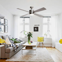 Carregar imagem no visualizador da galeria, 52" Bucholz Industrial Ceiling Fan with Dimmable LED Light