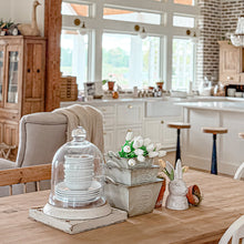 Carregar imagem no visualizador da galeria, Vintage Inspired Heirloom Garden Supply Metal Planters, Set of Three