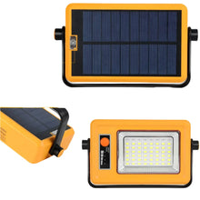Carregar imagem no visualizador da galeria, Portable Solar Lantern LED Flood Light - USB Rechargeable Camping Lamp