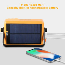 Carregar imagem no visualizador da galeria, Portable Solar Lantern LED Flood Light - USB Rechargeable Camping Lamp