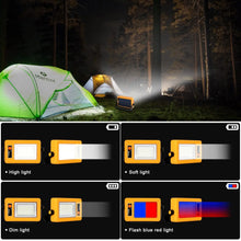 Carregar imagem no visualizador da galeria, Portable Solar Lantern LED Flood Light - USB Rechargeable Camping Lamp