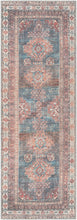 Carregar imagem no visualizador da galeria, Baltinglass Rust & Blue Washable Area Rug - Clearance