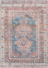 Carregar imagem no visualizador da galeria, Baltinglass Rust & Blue Washable Area Rug - Clearance