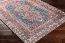 Carregar imagem no visualizador da galeria, Baltinglass Rust & Blue Washable Area Rug - Clearance