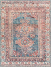 Carregar imagem no visualizador da galeria, Baltinglass Rust & Blue Washable Area Rug - Clearance