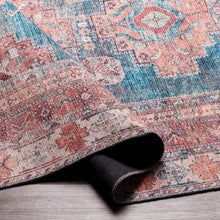 Carregar imagem no visualizador da galeria, Baltinglass Rust & Blue Washable Area Rug - Clearance