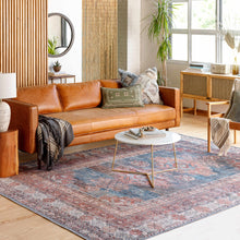 Carregar imagem no visualizador da galeria, Baltinglass Rust & Blue Washable Area Rug - Clearance