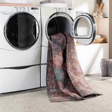 Carregar imagem no visualizador da galeria, Baltinglass Rust & Blue Washable Area Rug - Clearance