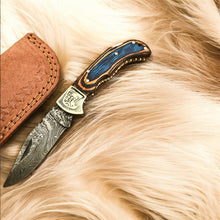 Carregar imagem no visualizador da galeria, Custom Handmade Folding Knife – Exotic Wood Handle