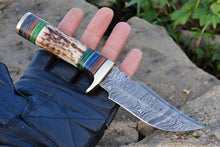 Load image into Gallery viewer, Custom Handmade Hunting Knife – Damascus Steel Blade