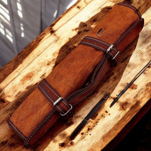Carregar imagem no visualizador da galeria, Custom Handmade Damascus Kitchen Knives Set – Leather Roll