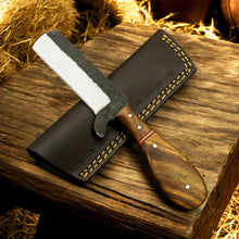 Carregar imagem no visualizador da galeria, Custom Handmade Bull Cutter Knife – 1095 Forged Steel