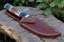 Load image into Gallery viewer, Custom Handmade Hunting Knife – Damascus Steel Blade